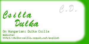 csilla dulka business card